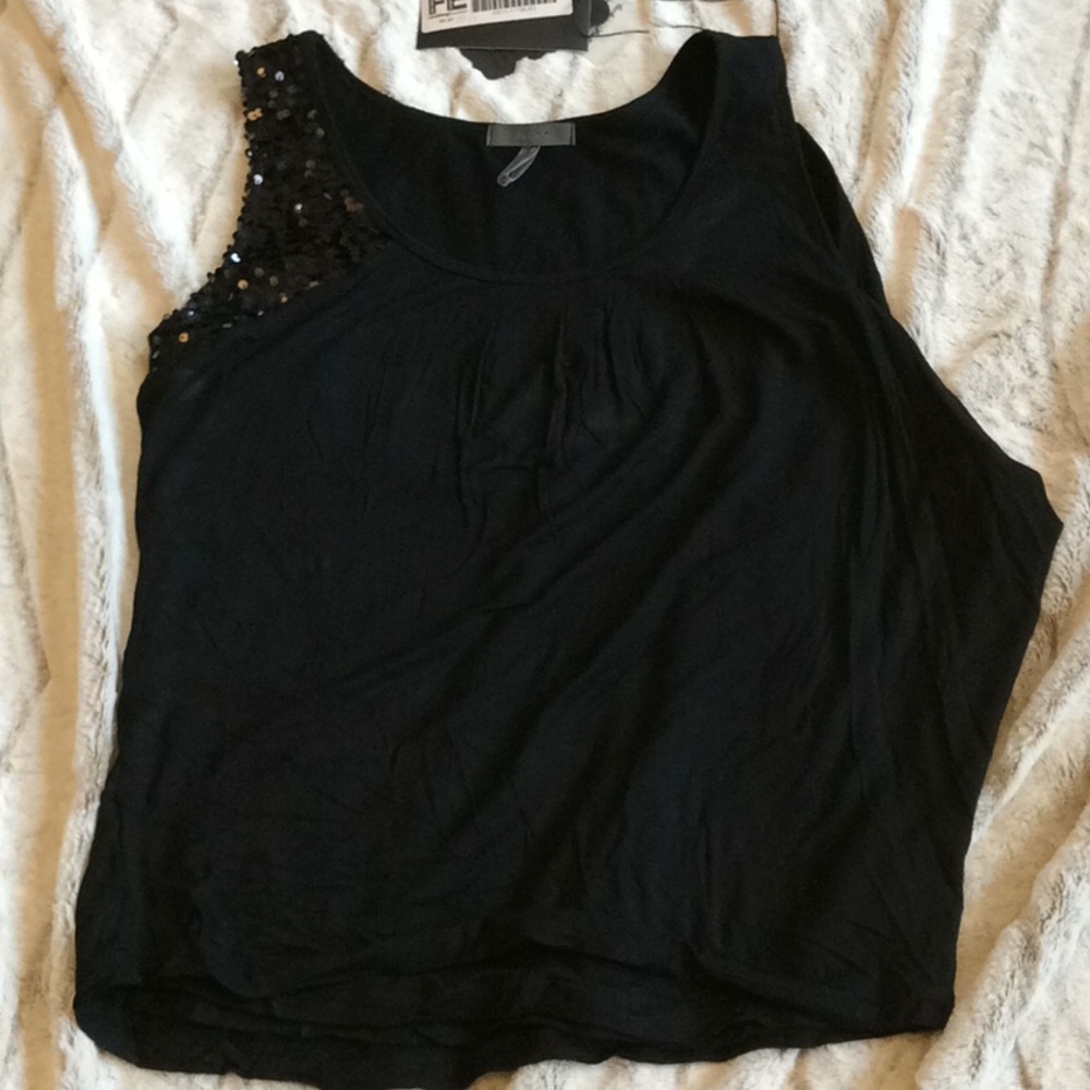 AnM black sequin sleeveless shirt